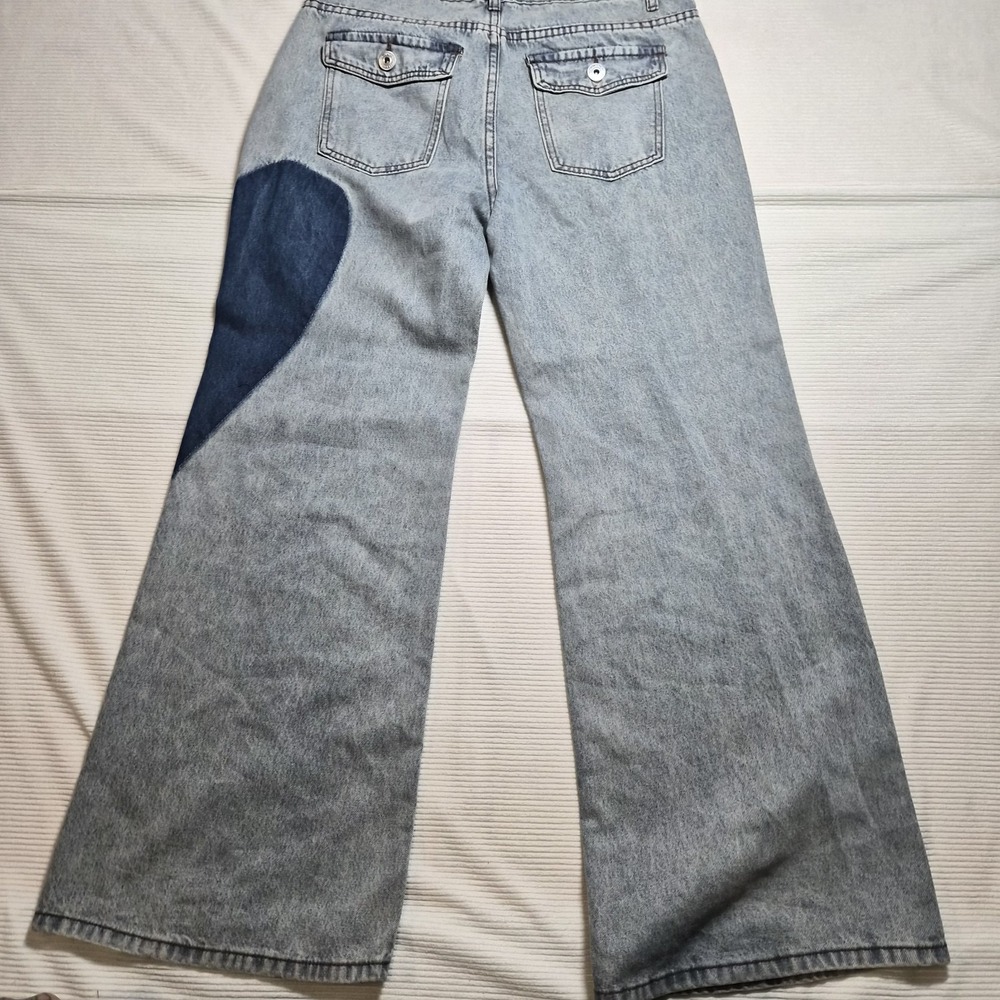 Telepatia Wide Leg Bootcut Heart Design‎ Size 9/29 - Picture 10 of 11